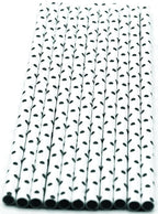 Pack of 900 Black Polka Dot Biodegradable 4-Ply Paper Drinking Straws (Compostable, Non-toxic, BPA-free)