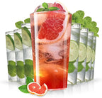 Liacere Plastic Drinking Glasses Set of 12-18oz Highball Clear Reusable Plastic Glasses Colors, Water Glasses Cups, Bar Tumbler Glassware Set for Beer, Juice, Cocktail, Milk