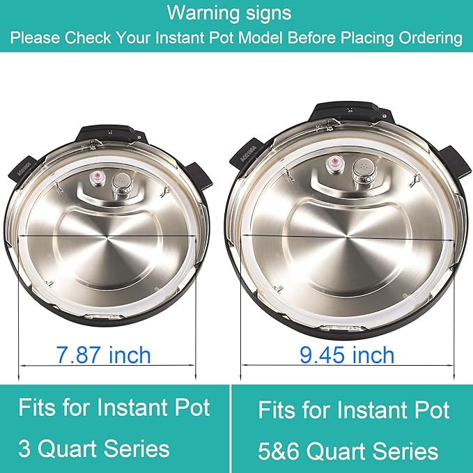 2-Pack Sealing Ring 3 Quart for Instant Pot, BPA-Free Sealing Ring Replacement Parts for InstantPot 3QT, Food-grade Gasket for Instantpot Mini 3 Qt, Seal Accessories for Instant Pot