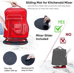 BAGSPRITE Stretchy Stand Mixer Cover with Appliance Slider– Washable Applicance Cover Compatible with KitchenAid Mixer 6/7/8 Quart – Dust Cover with Pockets for KitchenAid Accessories and Attachments