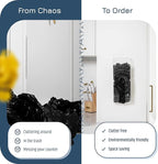 Wall Mount Plastic Bag Organizer | Durable Plastic Grocery Bag Saver | Smudge Proof, Fingerprint Resistant (Acrylic)