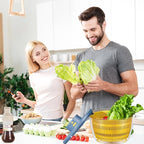 Large Salad Spinner,3-in-1 Vegetable Wash Bowl, Salad Bowl & Lettuce Spinner, Fruit Cleaner,4.22Qt Lettuce & Fruit Washer, Quick Drainage Electric Mixer