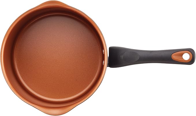 Farberware Glide Nonstick Sauce Pan/Saucepan with Straining and Lid, 3 Quart, (Black)