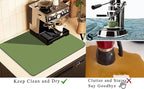 Coffee Mat for Countertops ,Coffee Bar Accessories Fit Under Coffee Maker Espresso Machine, Absorbent Hide Stain Rubber Mat for Countertop ,Dish Drying Mat for Kitchen Counter (Green, 17"x31.5")