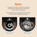 Mini Single Serve Coffee Maker for K Cup and Ground Coffee, Fast Brew One Cup Coffee Machine with Descaling Reminder and Water Window, 6 to 12 oz. Brew Sizes, White