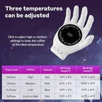 Devil's Hand Heating Mug Warmer Set - 3 Temp Settings & 8H Timer, Coffee Cup Warmer Plate for Desk Auto Shut Off, Ideal Beverage Warmer Gift for Coffee, Tea, Milk (White)