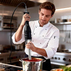 VONCI 280W Commercial Immersion Blender, Light Duty Hand Blender with Variable Speed 6000-20000RPM, Handheld Stick Mixer with 9.5" Detachable Shaft, Professional Blender for Restaurant Kitchen.