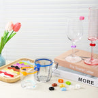 24 Pack Cup Markers for Drinks, Wine Glass Markers Charms Drink Marker Party Drinking Labels for Glasses Cup, Beer Bottle, Mug, Jar, Cocktail Glass