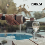 Huski Wine Chiller | Award Winning Iceless Design | Keeps Wine Cold up to 6 Hours | Wine Accessory | Next Generation Ice Bucket | Fits Some Champagne Bottles | Perfect Gift for Wine Lovers (Black)