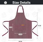 VALOME 2 Pack Kitchen Aprons, Apron for Cooking with 2 Pockets, Unisex Adjustable Neck Strap Chef Aprons for Men Women
