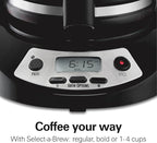 Hamilton Beach 12 Cup Programmable Drip Coffee Maker Machine, Regular & Bold Brew Options, Auto Pause and Pour, Glass Carafe, Black with Stainless Accents (46299J)