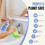 Better Than Clean™ Bath and Shower Cleaner Starter Pack – Fragrance Free, Plant-Based, Non-Toxic, Bathroom Cleaner with 8oz Concentrate & 16oz Empty Refillable Spray Bottle