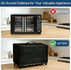 Air Fryer Cover Dust Cover for Gourmia French Door Air Fryer 25 Qt GTF7655, 17×13.8×11.4 in, 600D Heat-Resistant Nylon w/Aluminum Foil, Waterproof air fryer oven Cover for Convection Oven