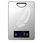 Digital Kitchen Scale and Food Weight Scale with Hang Loop, 11lb Baking Scale for Home and Kitchen, Precise Scales with Grams and Ounces, Stainless Steel (Silver)