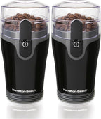 Hamilton Beach Fresh Grind Electric Coffee Grinder for Beans,Spices and More,Stainless Steel Blades,Removable Chamber,Makes up to 12 Cups,Black,(Pack of 2)
