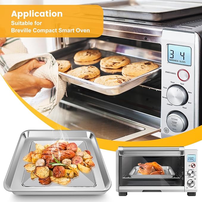 GWY 11.7"×11.7" Baking Pan for Breville BOV800XL BOV810BSS BOV845BSS BOV900BSS Smart Oven, Compatible with Ninja SP100 SP101 SP1001C SP201 Air Fry Oven
