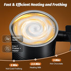Milk Frother and Steamer, 4-in-1 Electric Milk Frother and Warmer, Hot & Cold Foam Maker, 11.8oz Capacity, Fast Heating, Quiet Coffee Frother for Latte, Cappuccino & Hot Chocolate