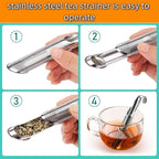 Tea Infusers For Loose Leaf Tea - Stainless Steel Office, Home & Travel - Set of 1 - Includes Strainers, Cleaning Brush