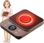 Cup Warmer for Coffee - Fastest Heating & Highest Temperature, Coffee Mug Warmer for Desk Auto Shut Off, 1-12h Timer for Scheduled Start, Electric Beverage Warmer for Coffee (Woodgrain, NO Cup)
