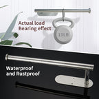 DEKAVA Under Cabinet Wall Mount Paper Towel Holder, Self-Adhesive Bar, Stainless Steel 13 inch (Bright Silver, 1)