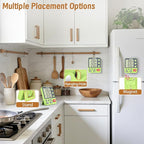 FCXJTU Digital Dual Triple Kitchen Timer, 3-Channel Magnetic Countdown Timer for Cooking, Large Display Stopwatch Multi Food Classroom Timer Loud Alarm for Seniors Teachers Battery Included (Green)