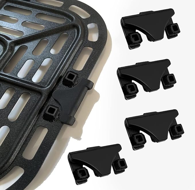 Air Fryer Rubber Feet for Instants Pot Vortex 2 Quart Mini Air Fryers, 4PCS Upgraded Rubber Bumpers Tabs Tips Pads Replacement Parts for Instants 2QT Air Fryer Tray, High-temperature Resistant