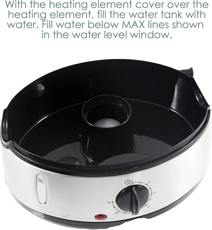 Elite Gourmet Maxi-Matic Electric Food Vegetable Steamer with BPA-Free 3 Tier Stackable, Nested Basket Trays, Auto Shut-off 60-min Timer, 800W, 9 Quart, Stainless Steel