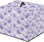 Food Meat Slicer Cover with Organizer Side Pocket, (Only Cover) 16x13x13 Inch Slicer Machine Dust-proof Waterproof Protection Accessories for Home Kitchen, Cartoon Purple Butterfly Print