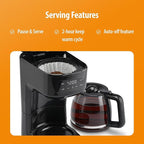 Toastmaster 12-Cup Digital Touchscreen Drip Coffee Maker - Programmable Automatic Coffee Machine - Kitchen Appliance with Keep Warm Setting