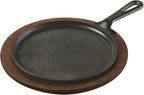 Lodge Cast Iron Griddle – 8 Inch Round Pre-Seasoned Griddle Pan for Pancakes, Tortillas, and More – Induction, Grill, Oven & Campfire Compatible – Made in USA, Non-Toxic, PFAS-Free