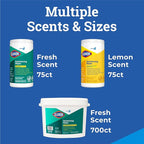 CloroxPro Clorox Disinfecting Wipes, Lemon Fresh, 75 Count, Pack of 6 (Package May Vary)