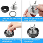 Bokwin 5Pcs Blender Gasket Grey Rubber Gasket Seal Replacement Compatible with Osterizer and Oster Blender Models
