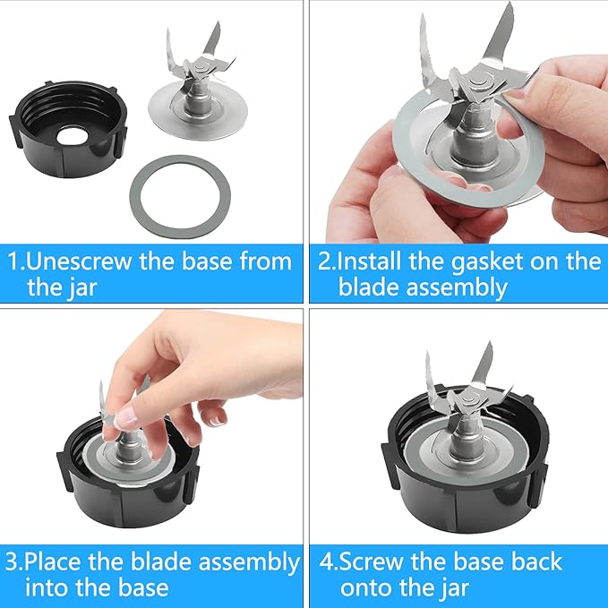 Bokwin 5Pcs Blender Gasket Grey Rubber Gasket Seal Replacement Compatible with Osterizer and Oster Blender Models