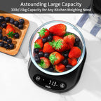 Vitafit 33lb/15kg Digital Food Scale in High Precision 0.1oz/1g, Our Own Kitchen Scale Professional Factory Since 2001, Home and Kitchen Essentials for Cooking and Baking, LED, 3*AAA Batteries, Black