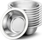 304(18/8) Stainless Steel Mixing Bowls for Kitchen, 10 Pack 5.5" Small Metal Mixing Cooking Bowls Set Stackable for Baking Serving Cooking Food Prep Storage Dishwasher Safe Lightweight