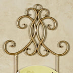 Kanya Gold Four Plate Wall Mount Rack | Four Plate Holder | Plate Display Easel Decor | Openwork Scrolls | Traditional Classic Metal Plate Racks | Square or Round Plates | Kitchen | Dining Room