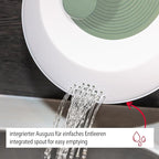 Westmark Spinderella Salad Spinner 4.4L and Shaker Cup Mixing Egg 0.25L - Non-Slip Spinner with Rotary Knob and Spout - Shaker with Screw Lid and Mixing Disc - Mint Green