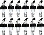 12 Pack Measured Liquor Pour Spout, Liquor Bottle Pourers, Measure Pour Spout for Liquor Bottles, Bottle Pourers for Alcohol, Shot Pourer Cocktail Liquor Dispenser Bar Bartending Tool -1.5oz/45ml
