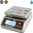 VisionTechShop TVS Portion Control Stainless Steel Washdown Scale, Lb/Oz/Kg/g Switchable, Low Profile Design, 60lb Capacity, 0.01lb Readability, Single Display, NTEP Legal for Trade, NSF Certified