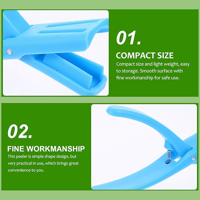 POPETPOP Crawfish Shell Remover and Shrimp Deveiner Tool, Blue Shucking Gadget for Quick Shell Removal, Kitchen Specialty Utensil for Seafood Preparation