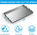 Flat Top Griddle for Blackstone 28 Inch Grill Powder Coated Steel Griddle Replacement Top with Rear Grease System for Blackstone 1517 1883 1924 1853 1963 1885 1856 1605 1803