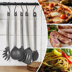 Kitchen Utensil Set-Silicone Cooking Utensils-33 Kitchen Gadgets & Spoons for Nonstick Cookware-Silicone and Stainless Steel Spatula Set-Best Kitchen Tools, Useful Pots (Grey)
