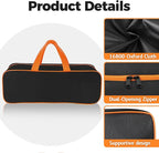 Grill Tool Storage Bag, 20" x 6" x 5" Large Capacity Grill Accessory Storage, 1680D Heavy-Duty Grill Utensil Storage, Accessories Storage Compatible with Blackstone (No Accessories)