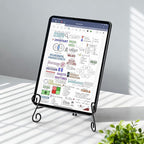 Easel Stand, 12 Inch Plate Stand, 1 Pack Metal Plate Holder for Display, Iron Plate Stands for Picture Frame Record Album Collectibles