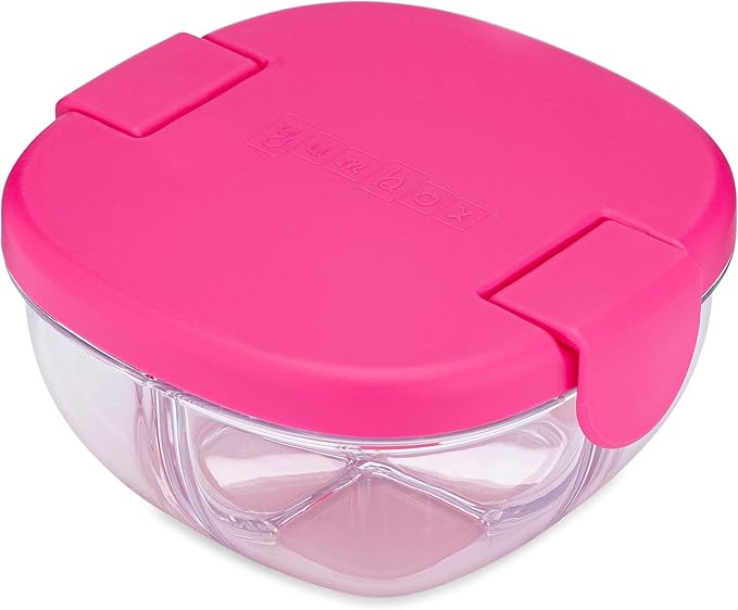 Yumbox Snack Bowl, Leakproof 3 Compartments, Removable Lid, Microwave, Dishwasher Safe, Perfect for acai bowl, yogurt bowl, granola, Bento Snack Box for school, work, travel