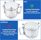 DLC-005AGTXT1 14-Cup Capacity Food Processor Working Bowl - Compatible with Cuisinart DFP-14 Series, Equipped with 4 Locking Clips, Suitable for DFP-14NWBCT1 Working Bowl Lid
