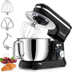 Stand Mixer Electric, 10+p Speeds With 6.5QT Stainless Steel Bowl,Dough Hook, Wire Whip & Beater,for Most Home Cooks(Black)
