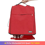 HOMEST Stand Mixer Dust Cover Compatible with KitchenAid 5/4.5 Quart Bowl Lift, Zipper Pocket for Various Kitchen Appliance Accessories, Red (Patent Design)