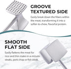 KITEXPERT Meat Tenderizer Hammer with Comfortable-Grip Handle, Dual-side Mallet for Kitchen, Heavy Duty Pounder For Tenderizing Steak, Beef and Fish, Red