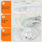 Water Bottle Organizer for Stanley 20/30/40oz, Rotating Stanley Cup Organizer Holder, Tumbler Bottle Organizer for Stanley Simple Modern Owala Yeti, Tumbler Lazy Susan, Clear